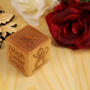 Wood Birth Block, Personalized Birthday Block, Baby Name Blocks, Baby Block, Baby Gifts, Laser Engraved, Paul Szewc