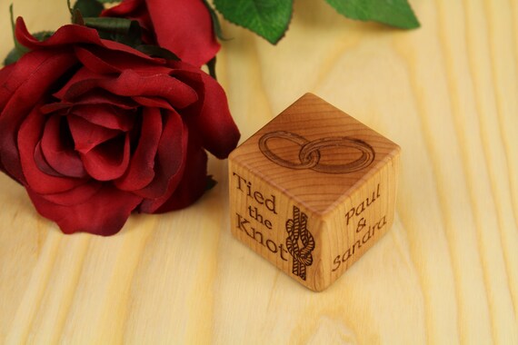 5th Anniversary Gift Personalized Wooden Wedding Block Etsy