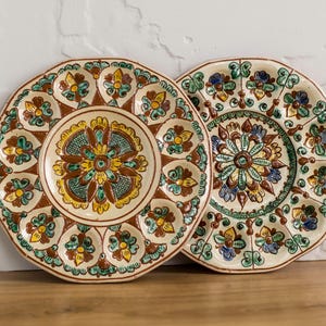 Handmade Hand-Painted Ceramic Deviled Egg Plate Set, Ukrainian Pottery Easter Decor