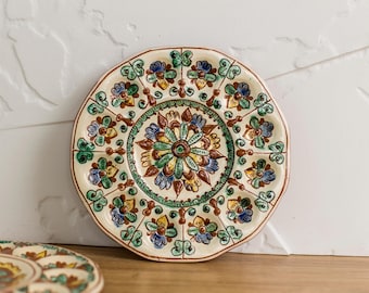 Hand Painted Ukrainian Folk Art Egg Plate, Rustic Ceramic Easter Serving Dish,Deviled Egg Tray