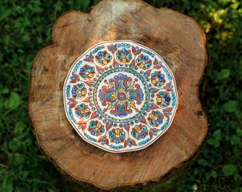Handmade Ceramic Deviled Egg Plate, Hand Painted Pottery Serving Set, Artisan Tableware
