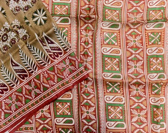 Indian Vintage Sari 100% Pure Silk Sarees Craft Fabric 5Yd Ethnic Sewing Dress making Crafting Quilting Upcycle