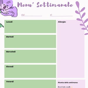 Planner settimanale