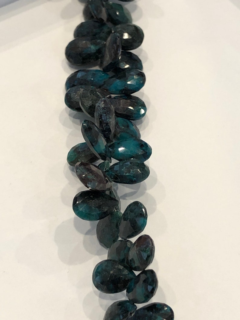 Azurite briolette strand