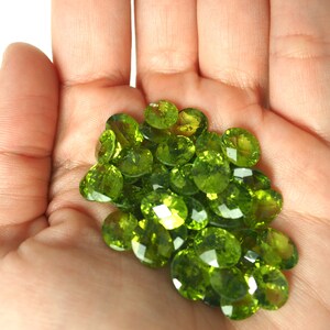 Peridot faceted ovals image 2