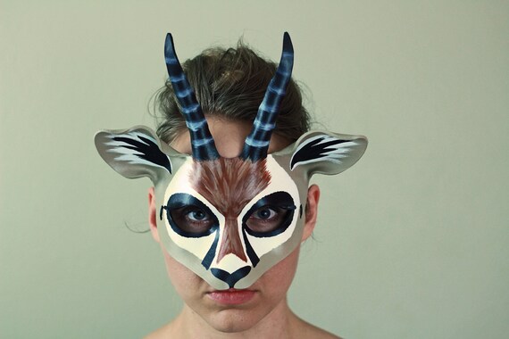 Gazelle Leather Mask Deer Costume Antelope Mask Deer | Etsy Gazelle Leather Mask Deer Costume Antelope Mask Deer | Etsy