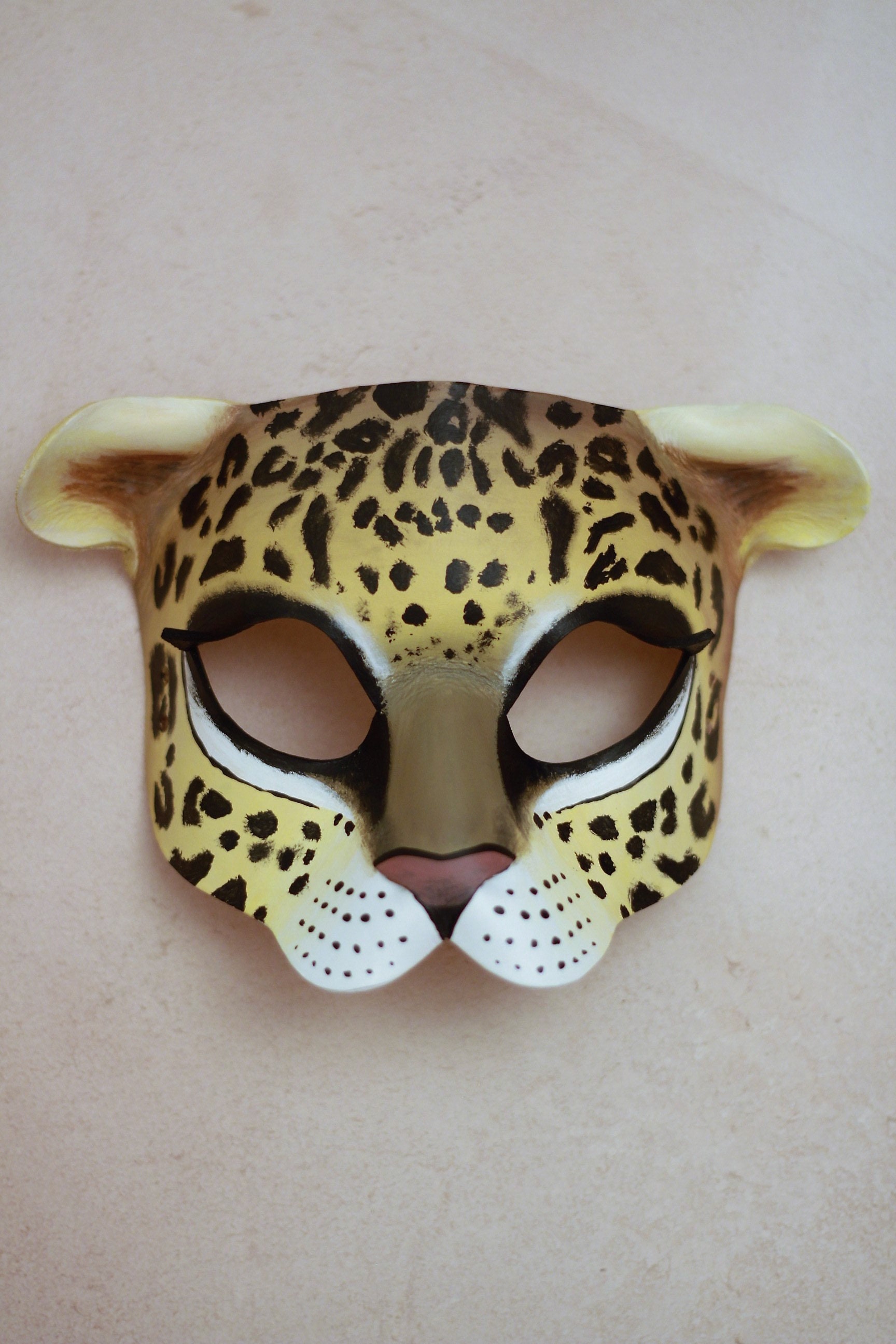 Leopard or Cheetah Leather Mask Child or Adult Sizes Cat | Etsy