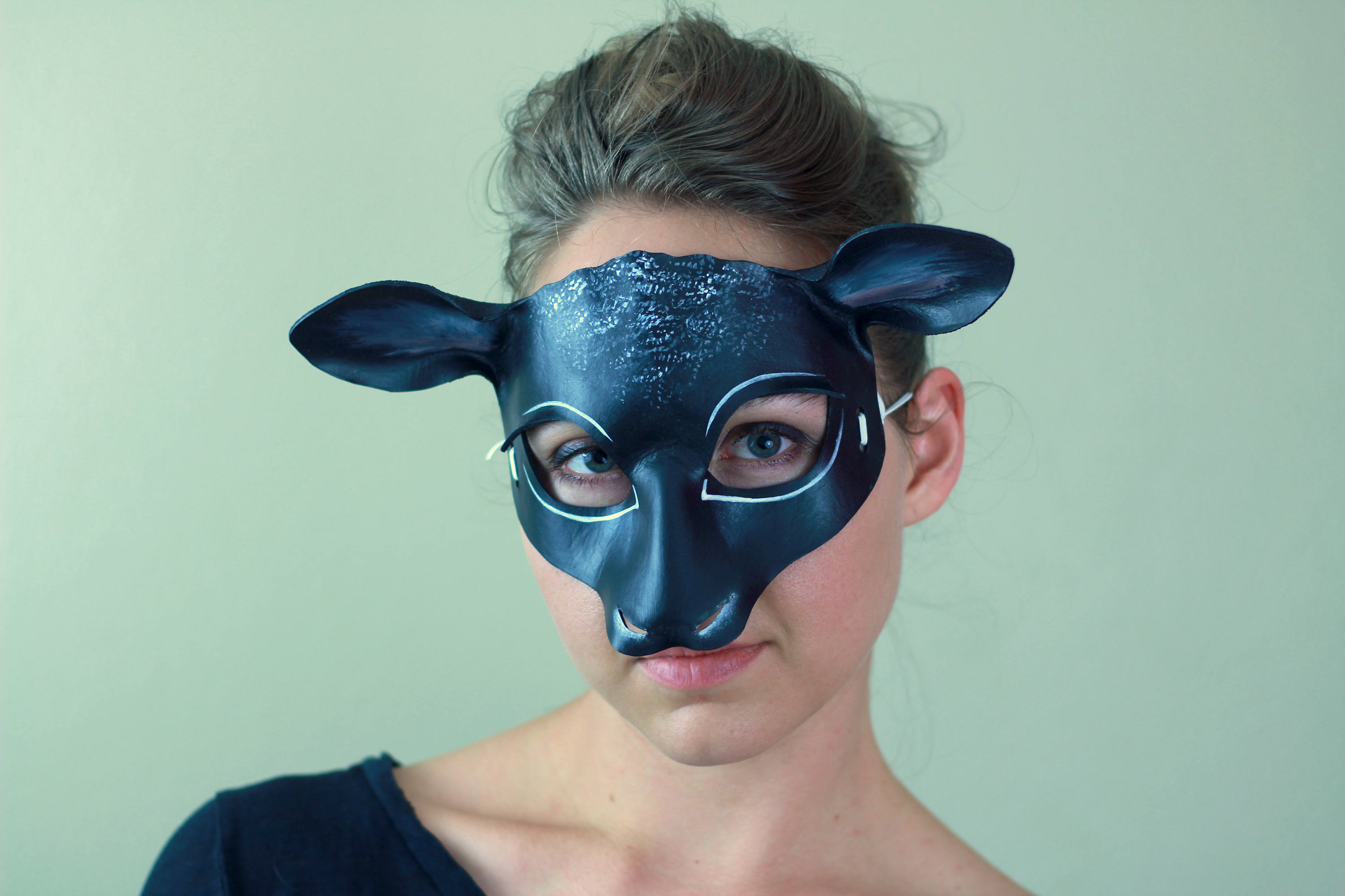 Black Sheep Leather Mask Sheep Mask Halloween Mask | Etsy