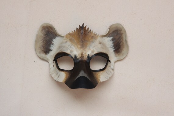 Hyena Leather Mask Animal Mask Animal Mask Halloween Costume Masquerade Mask African Animal Mask Lion King Hyena Hyena Costume