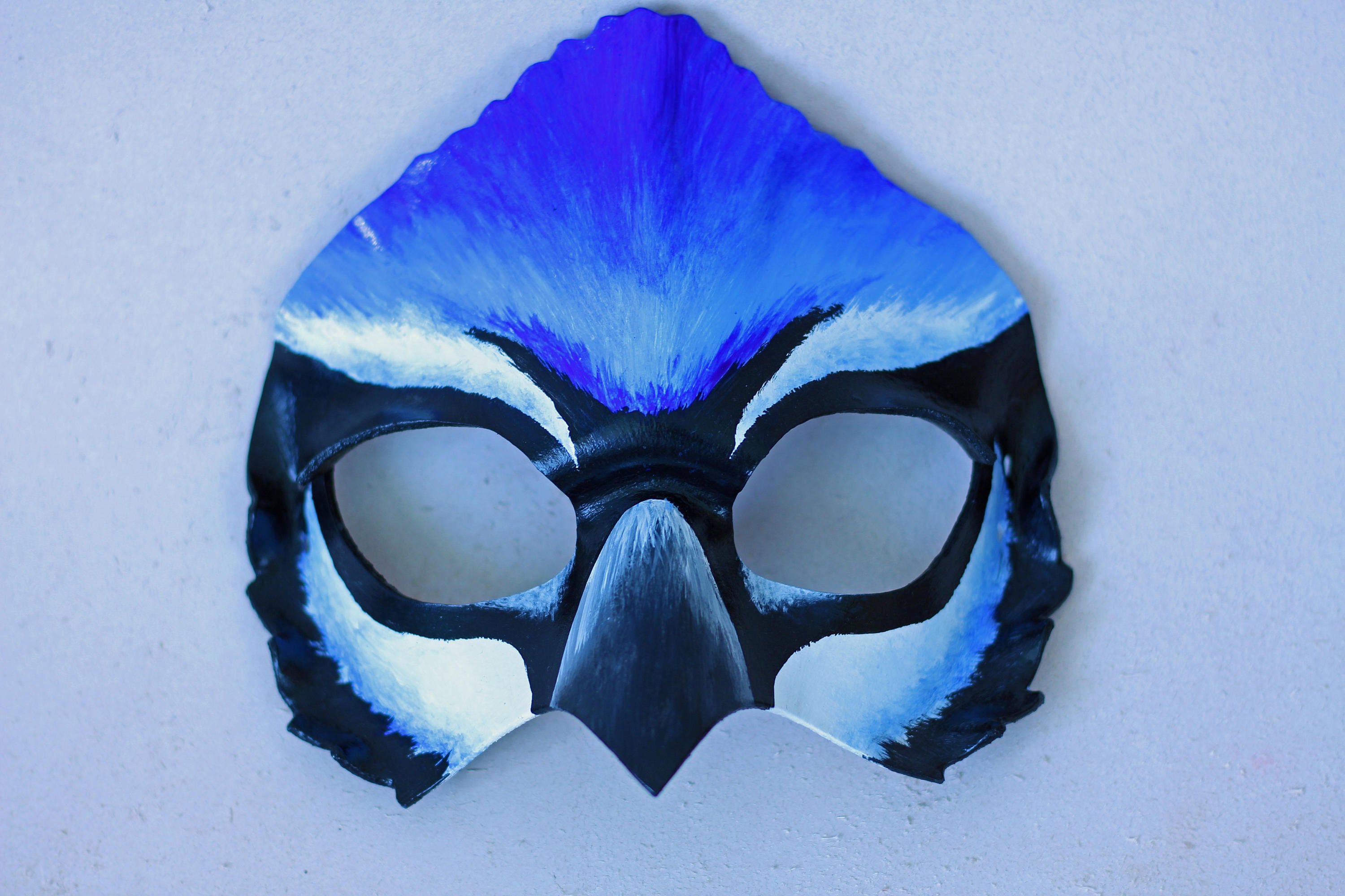 Blue Jay Leather Mask Bird Mask Halloween Mask Etsy