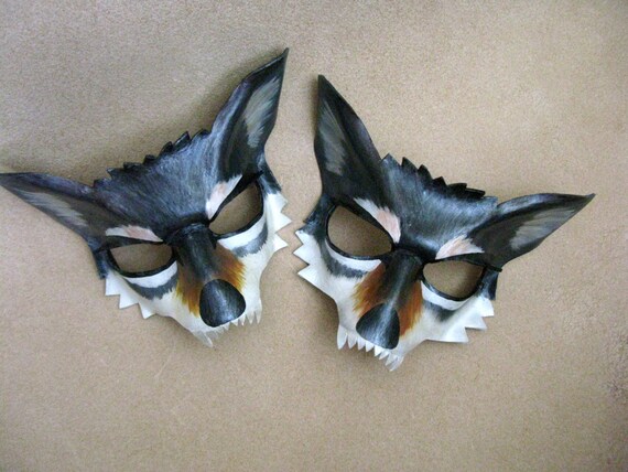Wolf Leather Mask Halloween Mask Masquerade Mask | Etsy