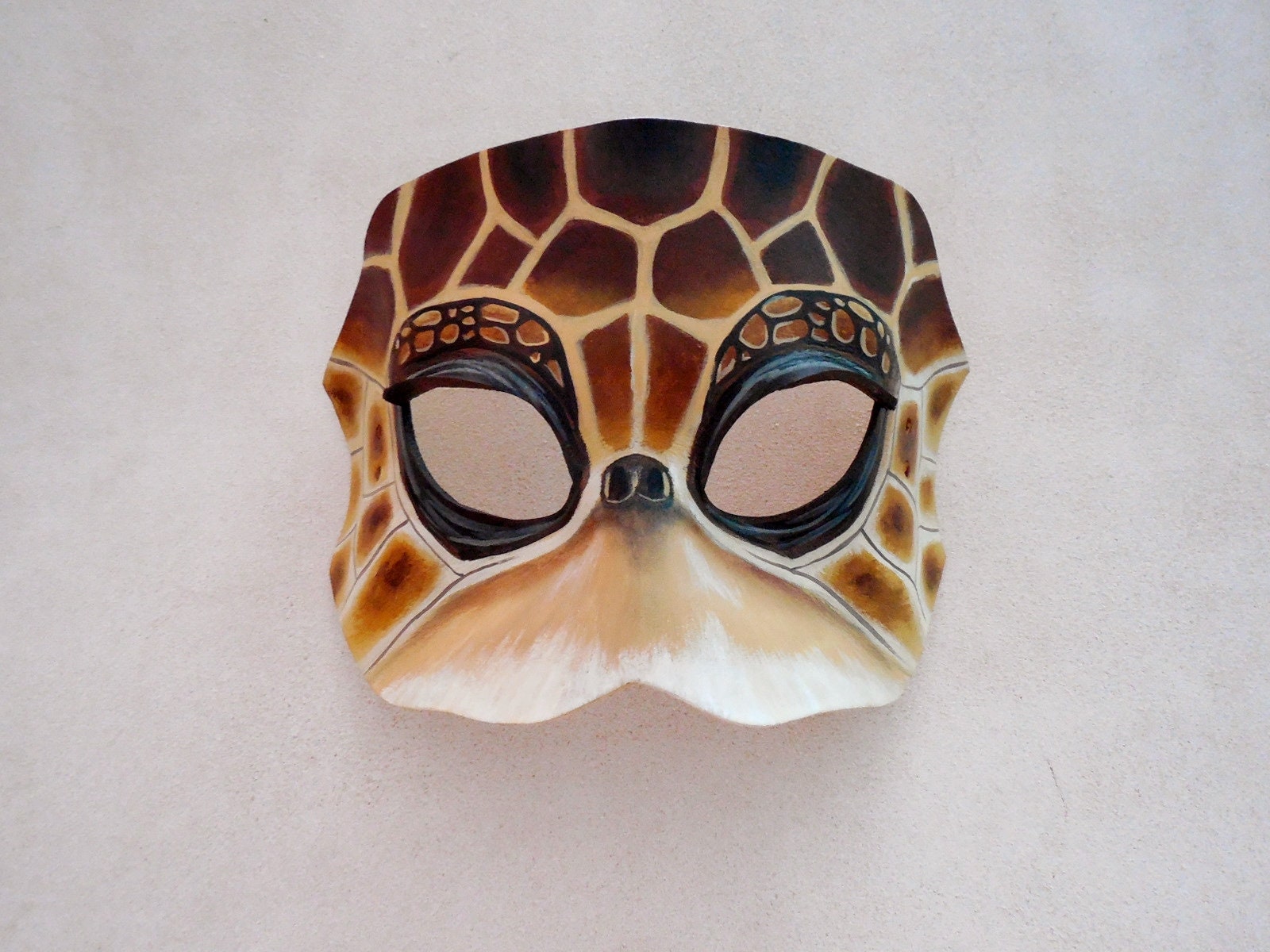 Turtle Leather Mask Adult or Child Size Sea Turtle Etsy