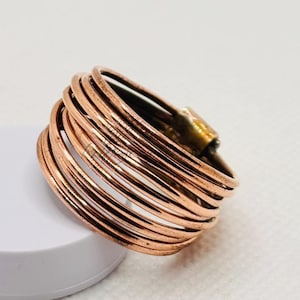 Pure Copper Ring wrapped Ring Dainty Antique Copper Wire wrapped Ring Copper Wire Ring in a hand wired design Ring Handmade Ring Gift&#39;s Ring