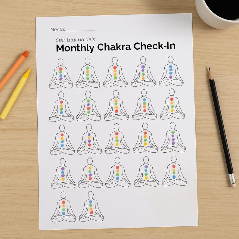 Chakra Check-in Calendar – Printable Energy Tracker + Affirmation ...