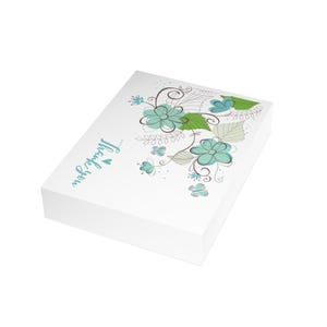 Floral Thank You Postcard Bundle, Stationery Set, Greeting Cards, Note Cards, Gift Card Enclosure, Personalized Notes
