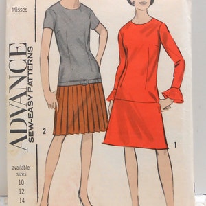 Advance Vintage Dress Pattern #3566, Size 12 - UNCUT
