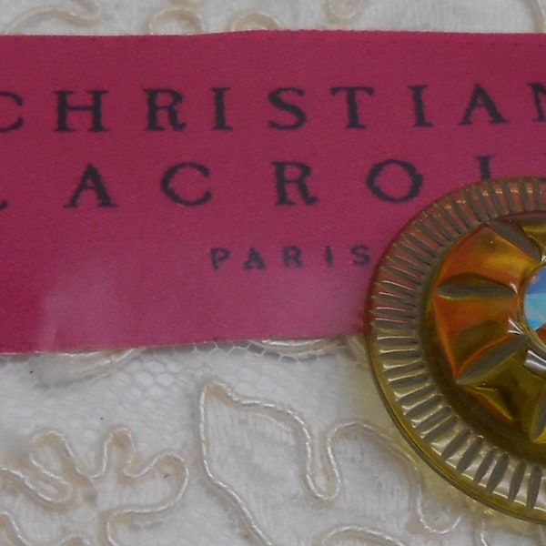 Designer CHRISTIAN LACROIX -Acrylic/Polyester Button - 1-1/8 Inch   (#4)