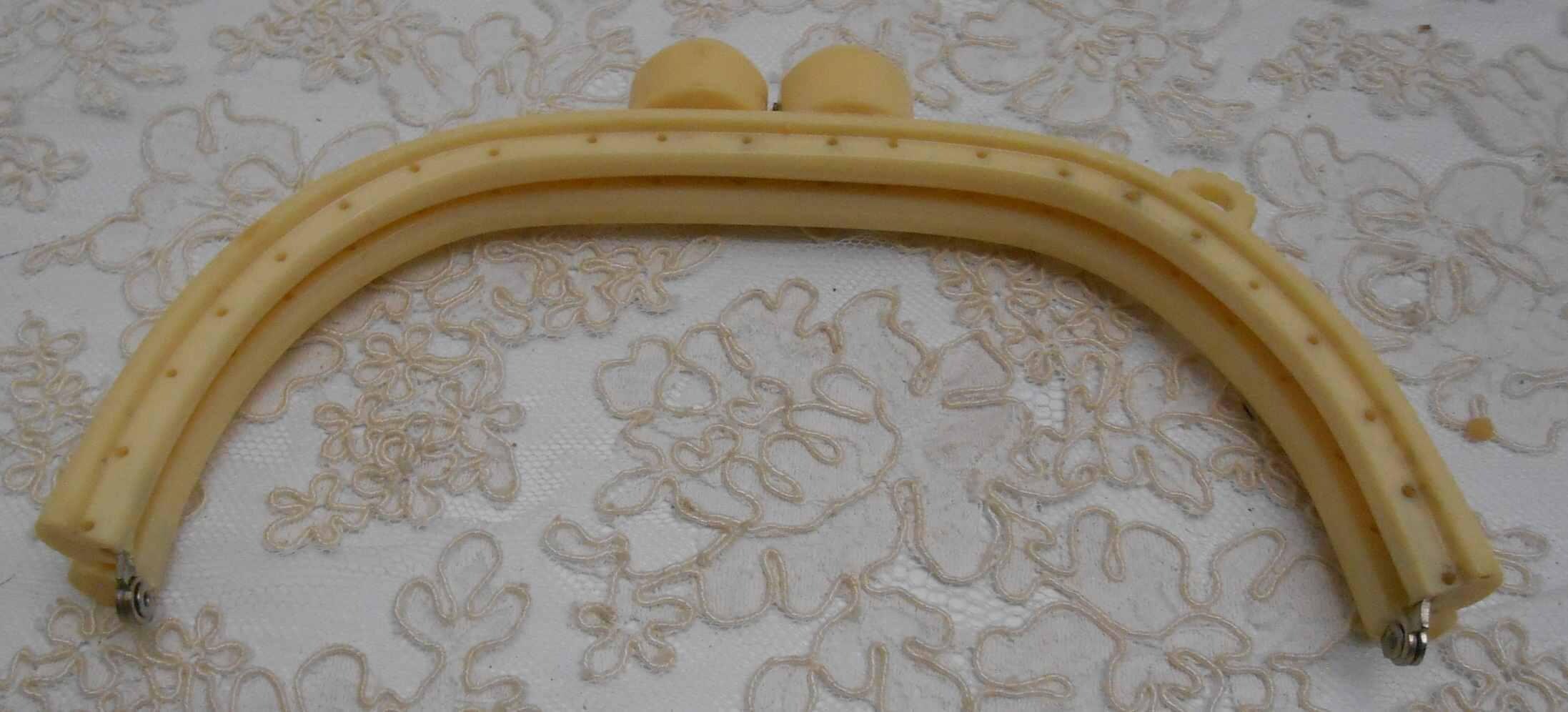 Antique Celluloid Purse Frame without Chain,- Collect, Repurpose, Recycle, Display