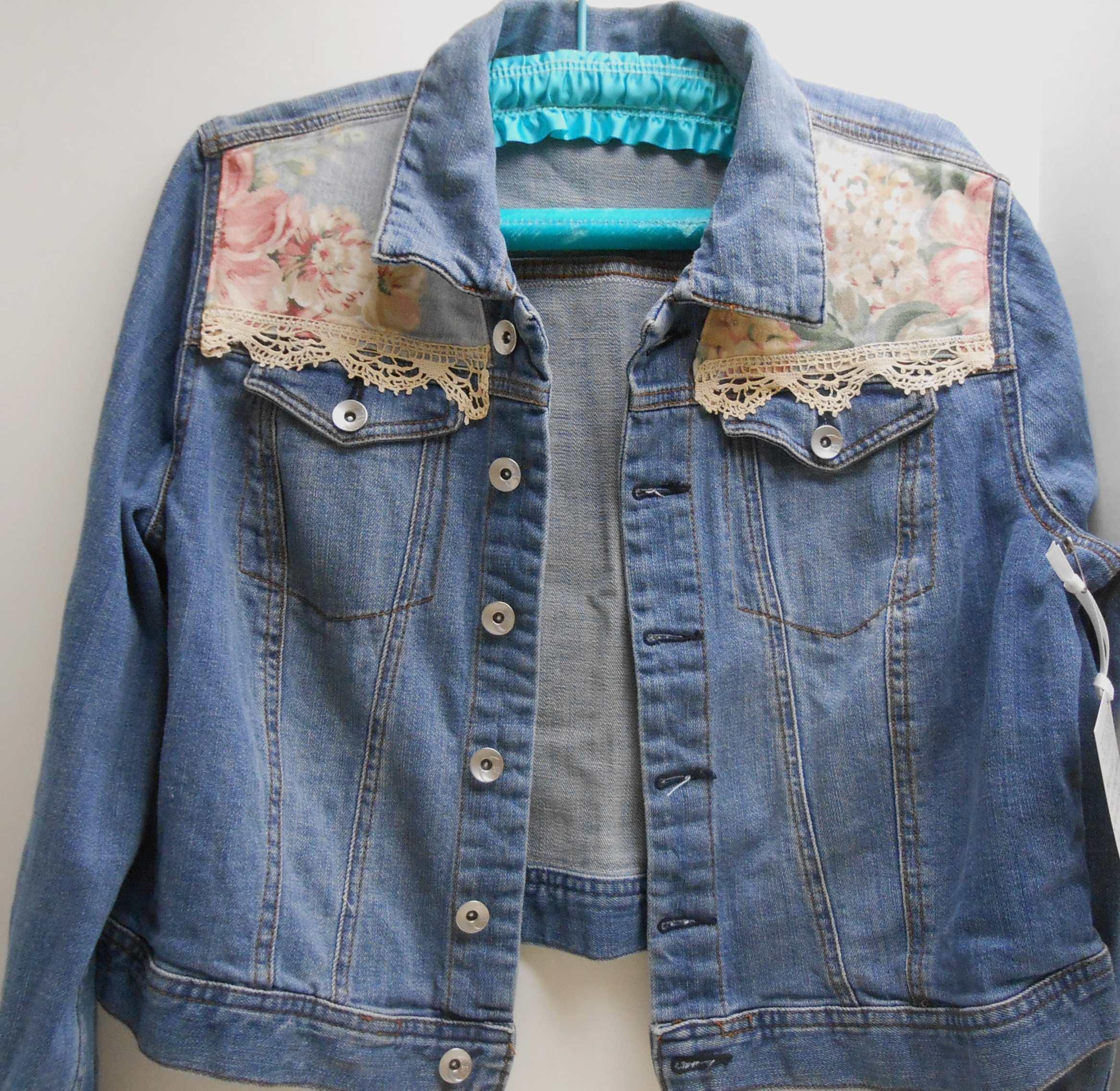 Jean Jacket With Roses - 1946 Denim - XL - Etsy