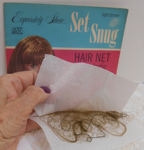 Vintage SET SNUG Hair Net, Light Brown - Original… - image 2