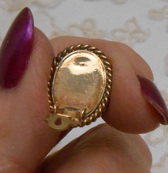 Antique 12K Gold-Filled Hand Carved Shell Cameo C… - image 4