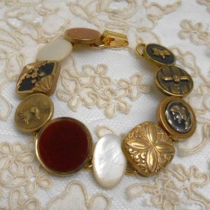 Antique Large Cufflinks Bracelet
