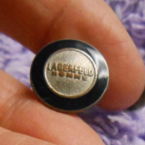 KARL LAGERFELD'S "Lagerfeld Homme" Designer Logo Button - 9/16"  (#8)