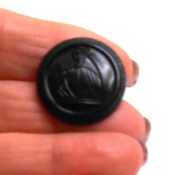 Designer LANVIN Replacement Button with Iconic Symbol/Logo on Buttons - 15/16 Inch   (#9)