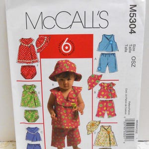 McCall&#39;s Infants Tops, Dress, Panties, and Hats, Pattern #M5304, OSZ - UNUSED