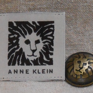 Designer ANNE Klein's Iconic Lion Head Logo Button 7/8 Inch (#4