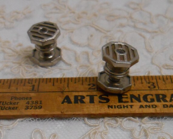 Antique Kum-A-Part Snap Style Cufflinks - image 4