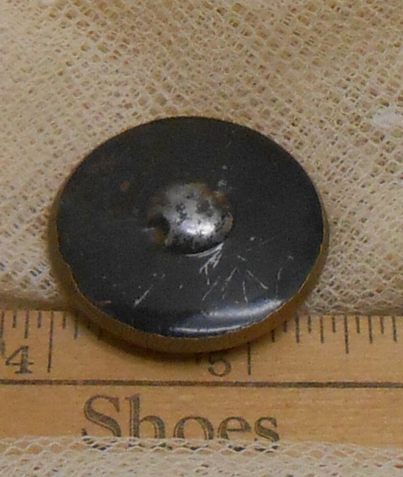 1-38 Gay 90/'sJewel Button with Turquoise Blue Center B-55