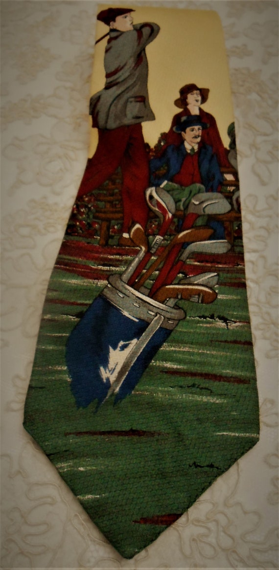 Vintage B-D Baggies Man's Golfing Silk Tie