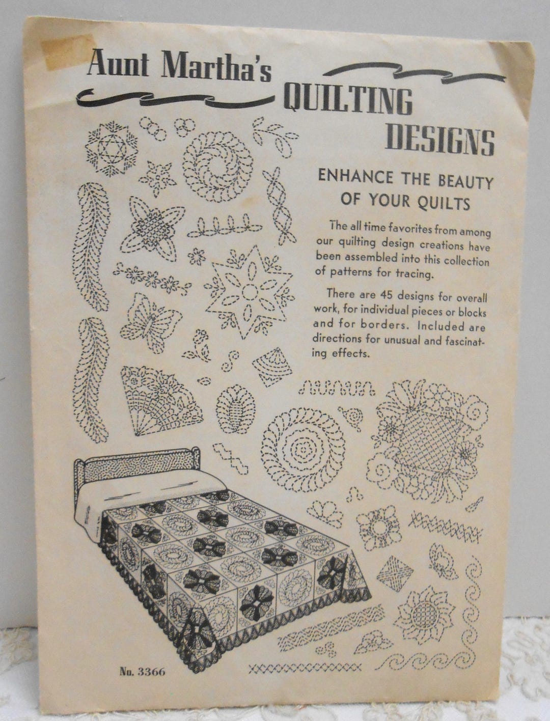 Vintage Aunt Martha's Large Envelope Quilting Designs - UNUSED - Etsy