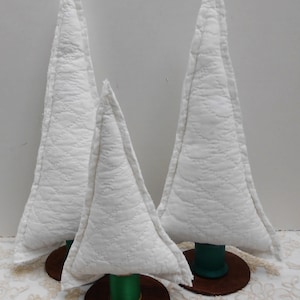 Handmade Quilt Christmas Tree Set – Shabby Chic Farmhouse Decor