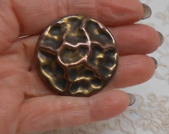 Grand bouton en cuivre en laiton 2 pièces - 1-5/8 » (A-80)