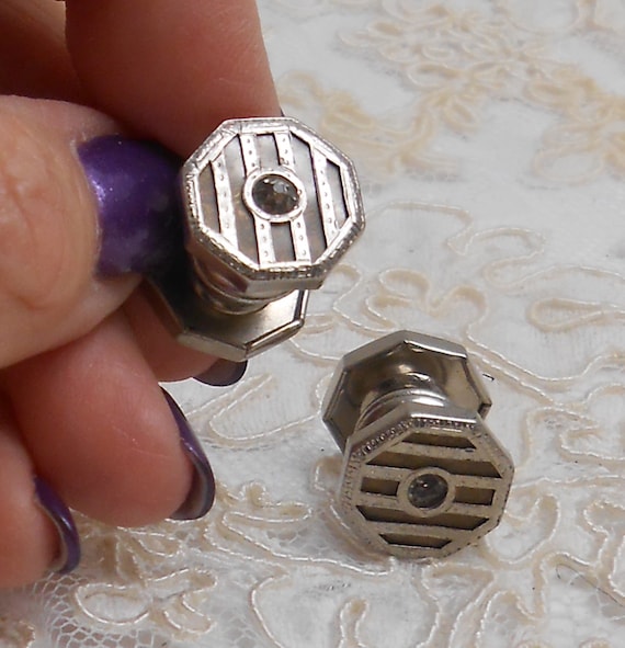Antique Kum-A-Part Snap Style Cufflinks - image 1