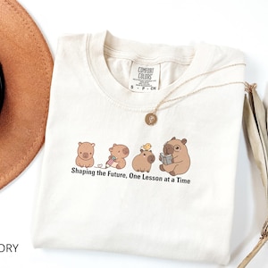 Comfort Colors® Capybara Teacher shirt, Teacher Appreciation Gift, Cute Animal Lover Shirt, Funny Capybara Meme Tee, Gift For Teacher