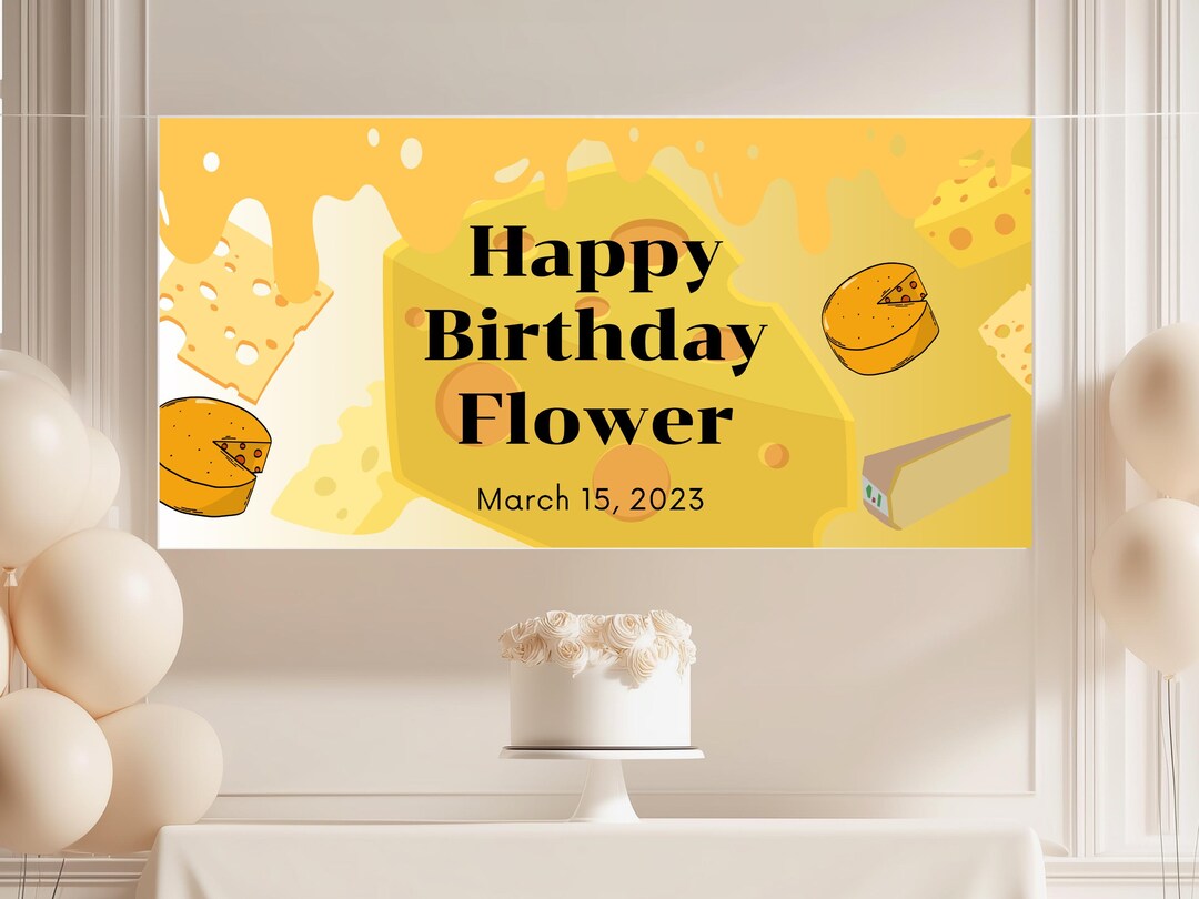Editable Happy Birthday Banner Template: DIY Party Decor (canva