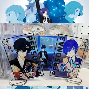 Persona 3 Acrylic Standee 3.14&quot; - Makoto Yuki and Ren Amamiya,Fan-exclusive gifts for decoration