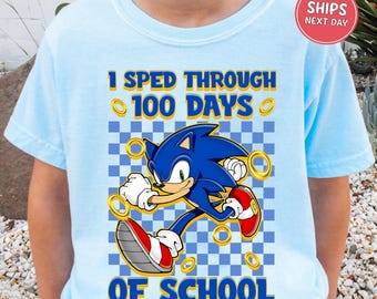 100 Days of School Shirt Boys 100 Days of School Shirt Gamer 100th Day of School 100 Days Shirt I Sped 100 Days Through