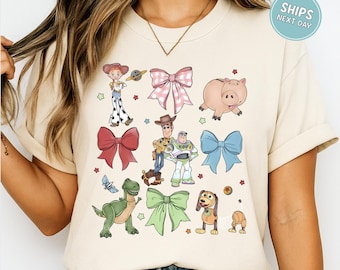Toy Story Comfort Colors® Shirt Disney Pixar Toy Story Watercolor Bow Shirt Disney Sweatshirt Disney Matching Shirt Woody Buzz Lightyear