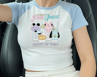 Disney Epcot I'm Making Pour Choices Around The World Baby Tee Disney Epcot Tank Top Epcot World Tour Crop Top Disney Cocktail Drinks Crop