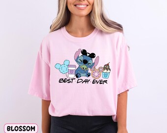 Disney Comfort Colors® Shirt Stitch Best Day Ever Disney Shirt Stitch Snacks Shirt WDW Disney Snacks Shirt Disney Lilo And Stitch Snacks