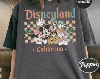 Disneyland California Shirt Comfort Colors Mickey And Friends Shirt Disney World Shirt Disney Vacation T-Shirt Disney Matching Family Shirt
