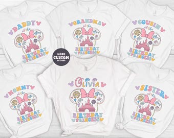 Custom Disney Birthday Shirt Birthday Princess Castle Shirt Matching Disney Family Birthday Shirts Disney Birthday Girl Shirt Princess Shirt