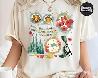 Vintage Off To See The Wizard Comfort Colors Shirt Yellow Brick Road Emerald City Tee Red Slipper Wizard Of Oz Shirt Vintage Theater Gift