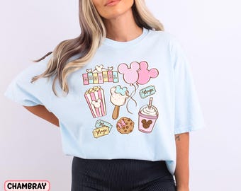 Disneyland Comfort Colors® Shirt Magical Disney Snacks Shirt Best Day Ever Shirt Disney World Tee Happiest Place Shirt Kids Mouse Ears Shirt