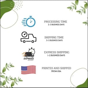 May include: White background with text and graphics. The text includes "Processing Time 2-3 Business Days", "Shipping Time 3-5 Business Days", and "Express Shipping 1-2 Business Days". An American flag is also present.
