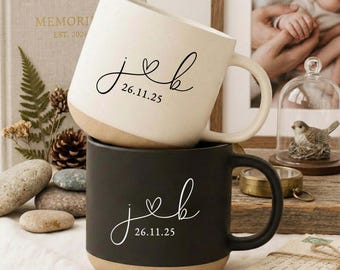 Taza de cerámica personalizada para compromiso, regalos de boda para pareja, regalos para despedida de soltera, regalos para señor y señora.